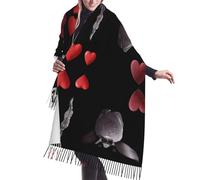 JDbncxe Love is Floating - Chal con flecos para mujer, bufanda de cachemira, perfecto para otoño e invierno, envoltura ligera de pashmina, El amor está flotando, Talla única