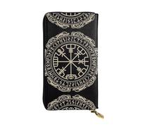 JDbncxe Shining Overlook - Cartera de piel con estampado - Ligera con soporte para tarjetas de crédito, dinero en efectivo, monedas, recibos, organizador de chequeras, Magical Design - Brújula de