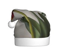 JDbncxe Un sombrero de Navidad con estampado de tulipán para adultos, sombrero de Papá Noel unisex, recuerdos de Navidad y Año Nuevo, gorro festivo de vacaciones