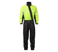 JDC Traje Impermeable Moto Lluvia Sobre Traje 1PC 1 Pieza - Shield - Amarillo/Negro - M - Largo Regular