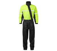 JDC Traje Impermeable Moto Lluvia Sobre Traje 1PC 1 Pieza - Shield - Amarillo/Negro - XXL - Largo Regular
