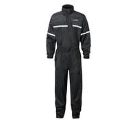 JDC Traje Impermeable Moto Lluvia Sobre Traje 1PC 1 Pieza - Shield - Negro - XXL - Largo Regular