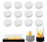JDCMEI 12 Piezas Lana de Cerámica para Bioetanol, 8.6 × 8.6 × 2.5cm Esponja de Cerámica para Quemador de Bioetanol, Esponja Cerámica para Chimenea para Estufa de Bioetanol