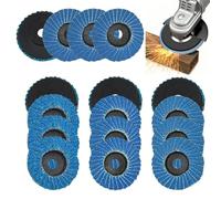 JDCMEI 16 Piezas Discos Abrasivos, 50mm Discos de Láminas, Grano 40/60/80/120, Mini Discos de Abanico para Madera Acero inoxidable Metal