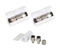 JDCMEI 3 Piezas Conectores de Tubo de PTFE, Conector Neumático de Tubo de PTFE para Impresora 3D, Acero Inoxidable Acoplador Bowden Compatible with Bambu Lab X1/X1C/X1E/P1P/P1S