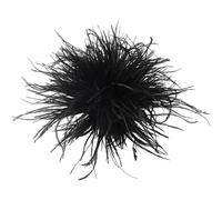 JDCMEI Broche de Plumas de Avestruz Mullido, Broches de Plumas de Moda de Bohemia Pin, Broche Negro con Clip y Aguja para Peinados, Vestidos, Chaquetas, Sombreros y Bodas