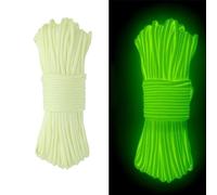 JDCMEI Cuerda Fluorescente Paracord, Luminosa Paracord 550, 4 mm, con 9 núcleos, Brilla en la Oscuridad Nylon Trenzada Reflectante Que Brilla en la Oscuridad Longitud Total: 30 Metros, Máx. 250 kg