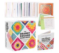 JDCMEI Tarjetas de Ganchillo Granny Square, Tarjetas Cuadradas de Ganchillo Granny Square de Ganchillo, 50 Patrones de Combinación y Combinación para Mantas de Crochet Individuales, Parches y Más