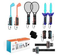 JDDWIN Switch 2 - Paquete de accesorios deportivos 12 en 1, kits de accesorios deportivos para Nintendo Switch 2 (2025), paquete de fiesta deportiva familiar con raquetas de tenis, palos de golf
