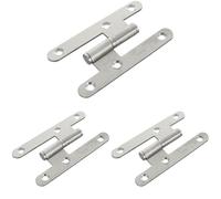 Jdel 4 Unidades Pernio INOX Canto Redondo Sin Remate 100 mm. Derecha (Paquete de 3)