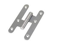 Jdel 4 Unidades Pernio INOX Canto Redondo Sin Remate 100 mm. Izquierda