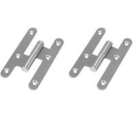 Jdel 4 Unidades Pernio INOX Canto Redondo Sin Remate 100 mm. Izquierda (Paquete de 2)