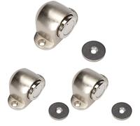 Jdel Magnético-Compacto Metal Tope de Puerta iman de Acero Inoxidable, 0 (Paquete de 3)