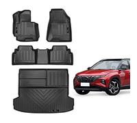 Jdeymat Floor Mats & Cargo Liner Set Compatible for Hyundai Tucson 2022 2023 2024 2025 Accessories All Weather Rubber Protect Mat Black (Fit All Models) (Floor Mats+Cargo Liner)