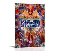 JDfenggu Póster de pared con texto en inglés "Everything Everywhere All at Once", diseño estético de cubierta para sala de estar, dormitorio, 30 x 45 cm, estilo marco