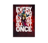 JDfenggu Póster de pared con texto en inglés "Everything Everywhere All at Once", diseño estético de cubierta para sala de estar, dormitorio, 50 x 75 cm, estilo sin marco