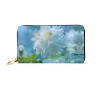 JDFHGNU Blooming Hundred Peonies Pattern - Cartera para mujer, cartera larga para tarjetas de crédito, monedero de viaje, color negro, talla única, Black, Talla única