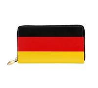 JDFHGNU Cartera larga con diseño de bandera alemana, cartera para mujer, cartera con tarjetero de crédito, monedero de viaje, color negro, talla única, Black, Talla única