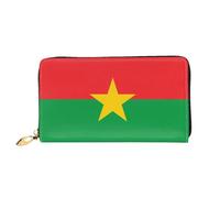 JDFHGNU Cartera larga para mujer, diseño de bandera de Burkina Faso, cartera de mano larga, tarjetero de crédito, monedero de viaje, color negro, talla única, Black, Talla única