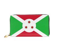 JDFHGNU Cartera larga para mujer, diseño de bandera de Burundi, monedero de viaje, color negro, talla única, Black, Talla única