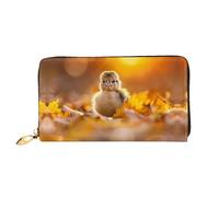 JDFHGNU Chicken Little Pattern - Cartera larga para mujer, cartera de mano larga, tarjetero de crédito, monedero de viaje, color negro, talla única, Black, Talla única