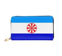 JDFHGNU Ewenke - Cartera para mujer, diseño de bandera nacional, cartera larga, tarjetero de crédito, monedero de viaje, color negro, talla única, Black, Talla única