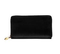 JDFHGNU Ferrous Pattern - Cartera para mujer, cartera larga de embrague, tarjetero de crédito, monedero de viaje, color negro, talla única, Black, Talla única