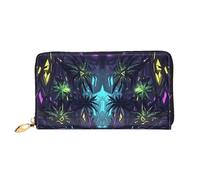 JDFHGNU Mysterious Magic Forest Pattern - Cartera larga para mujer, cartera de mano larga, cartera para tarjetas de crédito, monedero de viaje, color negro, talla única, Black, Talla única
