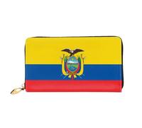 JDFHGNU Patrón de bandera de Ecuador, cartera para mujer, cartera larga con tarjetero, monedero de viaje, color negro, talla única, Black, Talla única