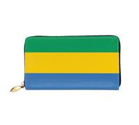 JDFHGNU Patrón de bandera gabonesa, cartera para mujer, cartera larga con tarjetero, monedero de viaje, color negro, talla única, Black, Talla única
