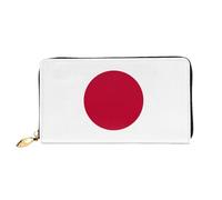 JDFHGNU Patrón de bandera japonesa, cartera para mujer, cartera larga para tarjetas de crédito, monedero de viaje, negro, talla única, Black, Talla única