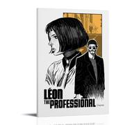 JDHUOXIAO Léon The Professional - Póster decorativo para pared, diseño de portada estética, para sala de estar, dormitorio, 50 x 75 cm, estilo marco