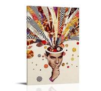 JDHUOXIAO Póster de Marketing The Mind Game para pared, diseño estético, para sala de estar, dormitorio, 50 x 75 cm, estilo marco