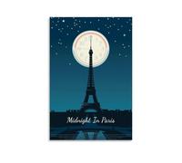 JDHUOXIAO Póster de medianoche en París para pared, diseño estético para sala de estar, dormitorio, 20 x 30 cm, estilo sin marco
