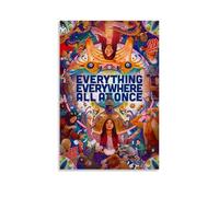 JDHUOXIAO Póster de pared con texto en inglés "Everything Everywhere All at Once", diseño estético de cubierta para sala de estar, dormitorio, 50 x 75 cm, estilo sin marco