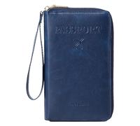 JDIEOQA Cartera para pasaporte, con bloqueo RFID, fundas para pasaporte del Reino Unido, cartera de viaje de piel sintética y organizador de documentos, funda protectora para tarjetas de crédito