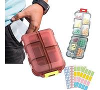 JDigJid Med Wallet Pills With Label Med Wallet Pill Case Portable Daily Pill Case,Medicine Wallet D Como se muestra