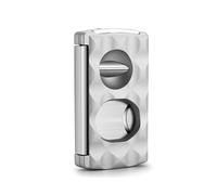 JDIME Cortador de cigarros de acero inoxidable, cortador en forma de V con punzón y soporte integrados, herramienta de colección de metal (F)