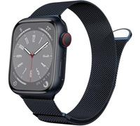 JDIME Para Apple Watch Band Series 9, Ultra 2, SE, Ultra 8 7 6 5 4 3 2 1 38 mm 40 mm 41 mm 42 mm 44 mm 45 mm 49 mm Mujeres y hombres, reemplazo de cierre magnético con bucle de malla de acero inoxidab