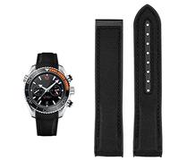 JDIME Pulsera de reloj para Omega 300 SEAMASTER 600 PLANET OCEAN, correa de nailon y silicona, accesorios para reloj, correa de cadena de 20mm y 22mm(Black NO,22mm)