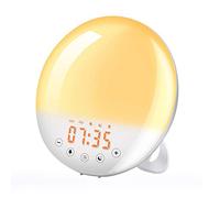 JDKC- WiFi Smart Wake Up Light, Simulación de Amanecer/Atardecer Despertador LED Digital, con 8 Sonidos Naturales y Función de Repetición, Aplicación Tuya, Funciona con Alexa