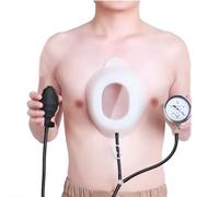 JDKMNE Campana de Vacío para Tórax Excavado, Ortesis Pectoral para Rehabilitación, Rquipo Ortopédico Soporte de Esternón con Manómetro (L)