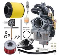 JDLLONG Carburador para Honda TRX 250 Recon 250 TRX250TE TRX250TM 1997-2001 2002-2007 con válvula de grifo de combustible y filtro de aire