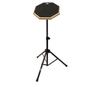 JDLP, Caja Sorda, Almohadilla de Aprendizaje Silenciosa ROCKSTAR DP4SB de 10 Pulgadas, Base de Madera, Soporte de trípode Metálico y Bolsa de Transporte - Rockmusic España
