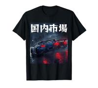 JDM Japonés Drift Racing Cars a la Deriva en una Noche lluviosa Camiseta