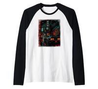 JDM Japonés Night Street Car Neon City Style Camiseta Manga Raglan