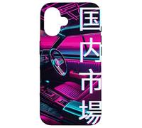 JDM Race Car 80s y 90s Synthwave Estética Interior Regalo Carcasa para iPhone 16