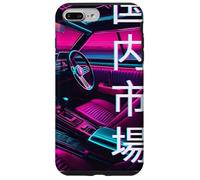 JDM Race Car 80s y 90s Synthwave Estética Interior Regalo Carcasa para iPhone 7 Plus/8 Plus
