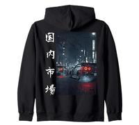 JDM Sport Drift Racing Cars Tokyo Street por la Noche (en la Parte Trasera) Sudadera con Capucha