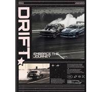 JDM Tokyo Drift Car Journal - Retro Japanese Race Car Notebook with Vintage Style, College Ruled Writing Book for Students and Office Use